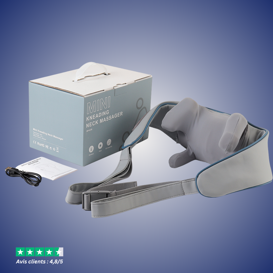 Masseur Cervical Chauffant – Soulagez Vos Tensions en 10 Min/Jour Coussea