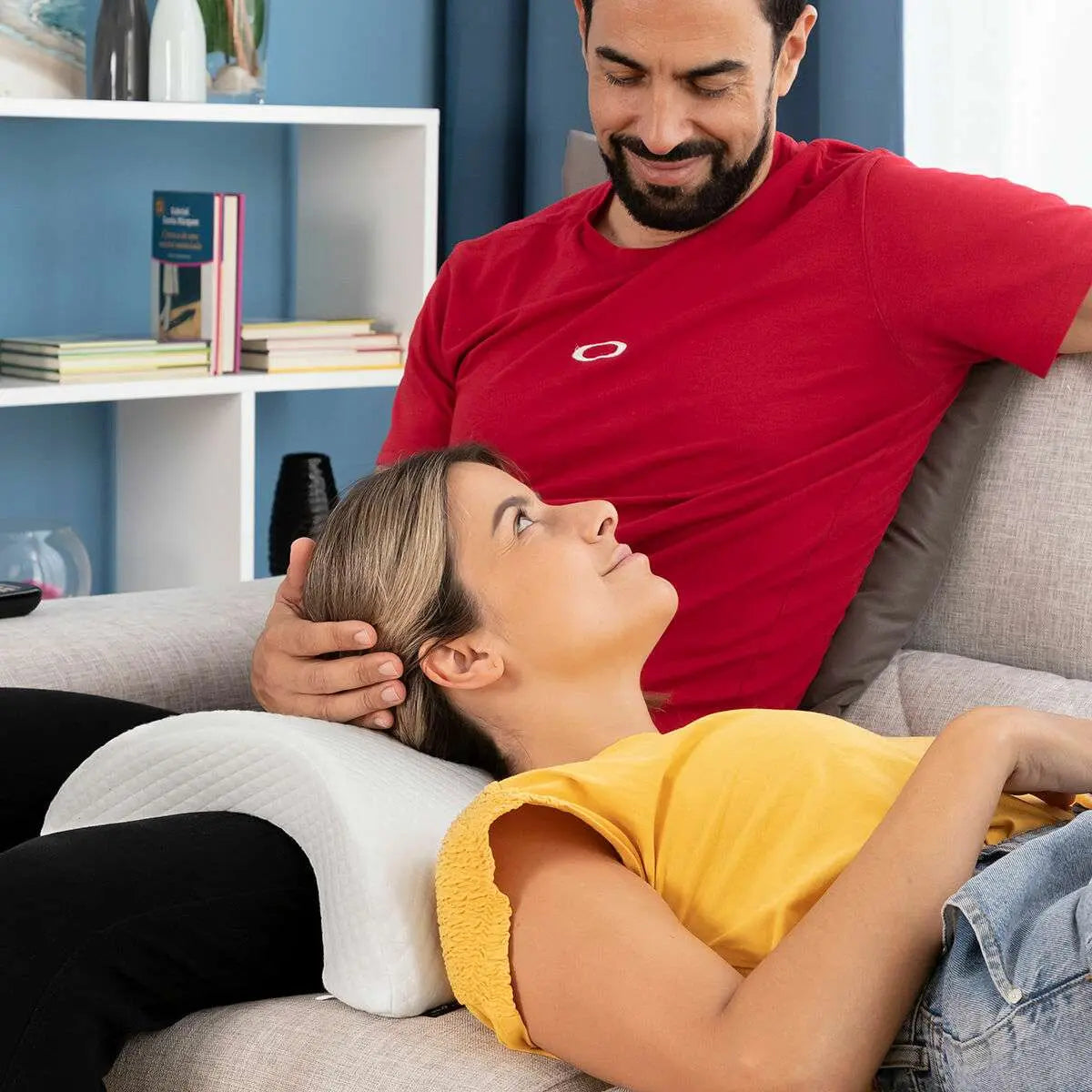 coussin cervical viscoélastique pour couple