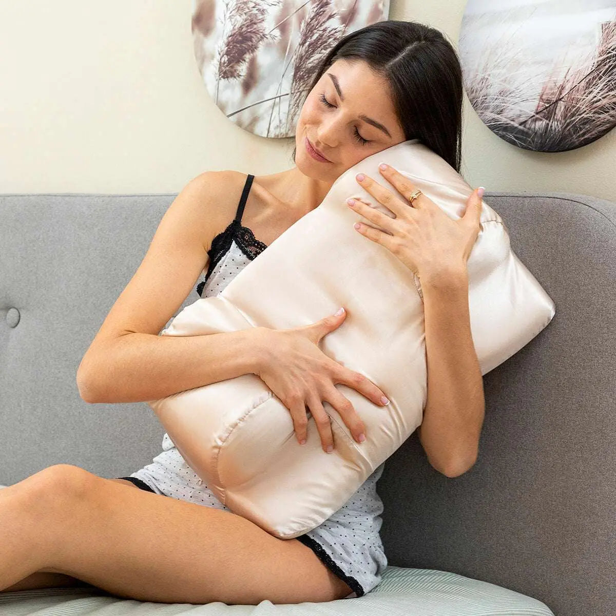 coussin cervical anti rides en satin