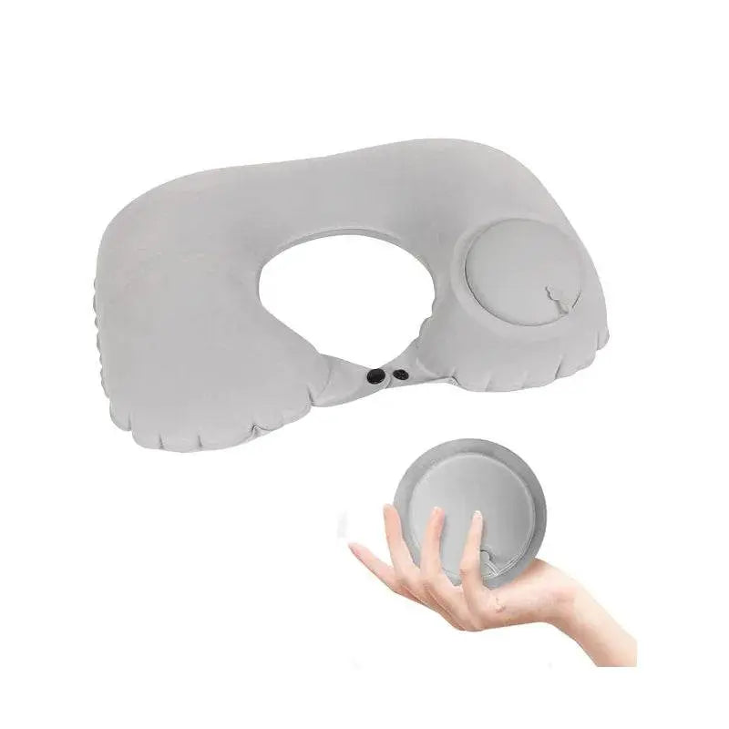 Coussin Cervical Voyage Gris Et Gonflable - Coussea